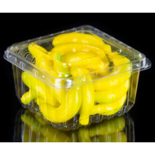 Emballage à clapet transparent pour fruits frais