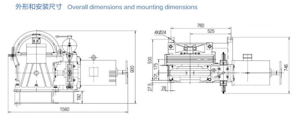 VVVF Drive Geared Elevator Traction Machine (YJ245-B)