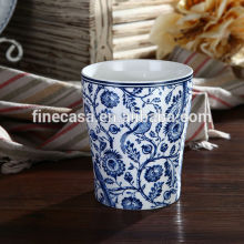 Elegant Fine New Bone China Blue Ceramic Pen Holder of Blue Dream Made in China