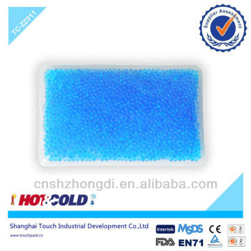 Rectangular shape reusable cold & hot pack / reusable gel beads cold pack /hot cold gel beads therapy pack