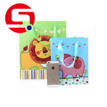 Coloured paper bags with handles