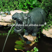 Factory Supply bronze hippo fountain