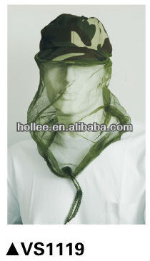 green polyester mesh net with hat