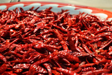 Dried hot chilli without stem export red chilli