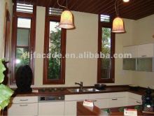 Bridge-cutting aluminum wood window