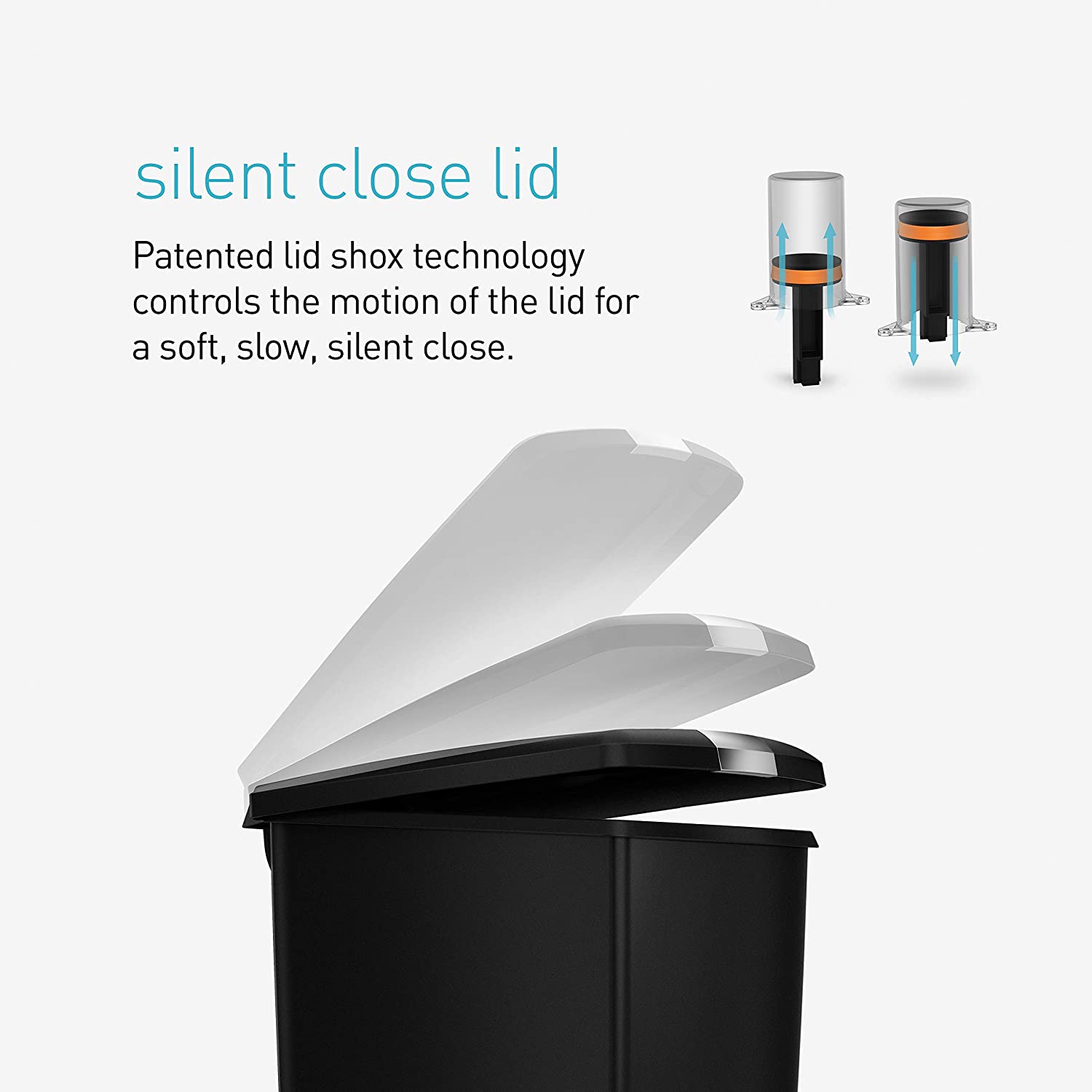 Les Vagues 40L trash can stainless steel 10.6 gallon trash cans touchless garbage can bins for kitchen, intelligent trash bins