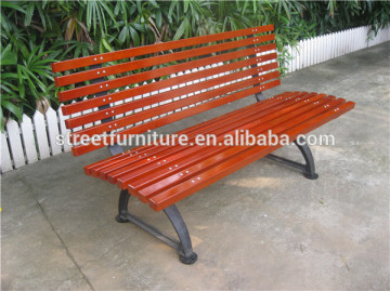 Outdoor wood bench wooden park bench solid wood bench