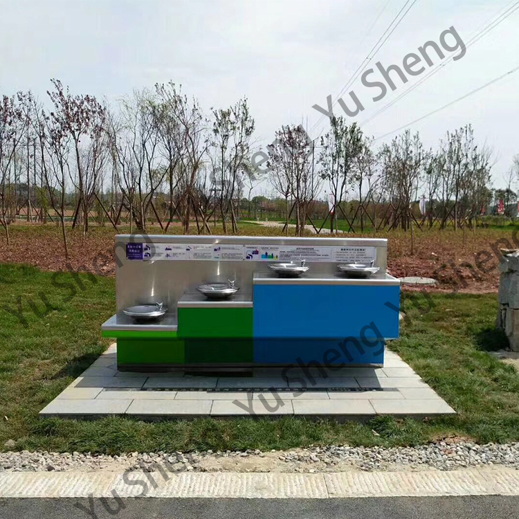 Distributeur d'eau de piédestal de plancher de refroidisseur d'eau extérieur d'osmose d'inversion d'acier inoxydable pour le parc