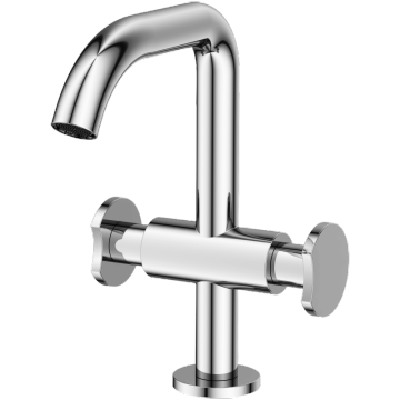 Bathroom double lever basin faucet