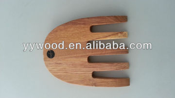 wooden salad hand/salad tools/oak wood salad hand