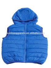 kids padding winter vest with navy color