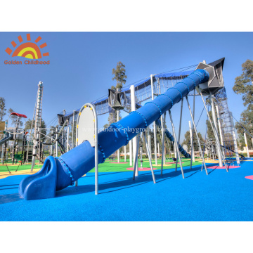 Straight Tube Slide Playground For Kids