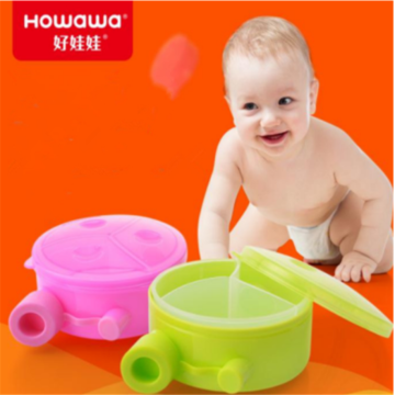 Üç bölmesi bebek süt tozu plastik saklama kutusu