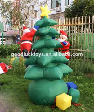 Inflatable artificial christmas tree/christmas tree decoration ,santa outhouse christmas inflatable decoration