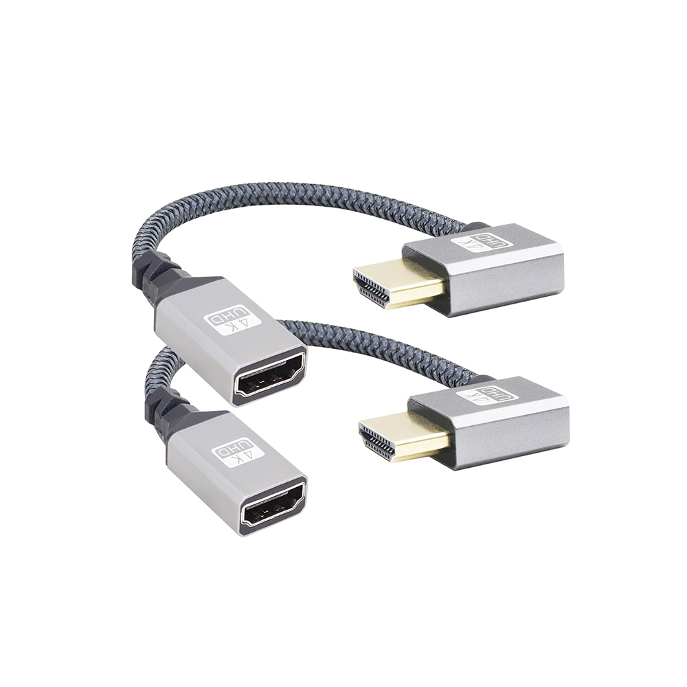 90 Degree Left Angle UHD 4K HDMI Female Connector