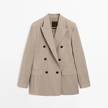 Women's urban smart commuting style high-end wool suit jacket