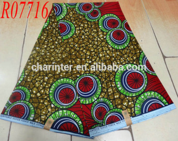African high quality real wax printed fabric real wax print fabric
