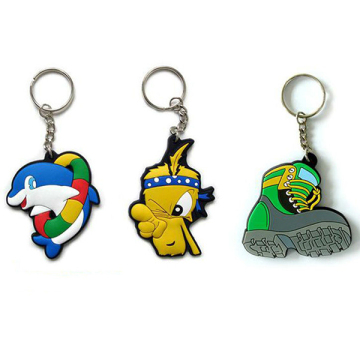 cheap wholesale silicone rubber cartoon keychain