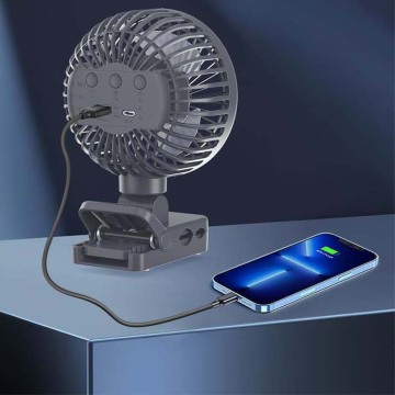 4000mAh Battery Operated Clip On Desk Fan