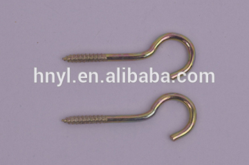 decorative screw hooks Top Quality open eye screw hooks Galv/Black/Bp finish,hanging hook