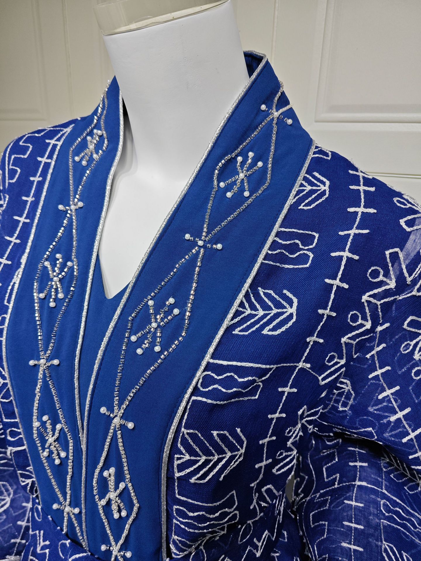 ست مهره دوزی عبای AB445 (10) Embroidered Beaded Abaya Set AB445 (10)