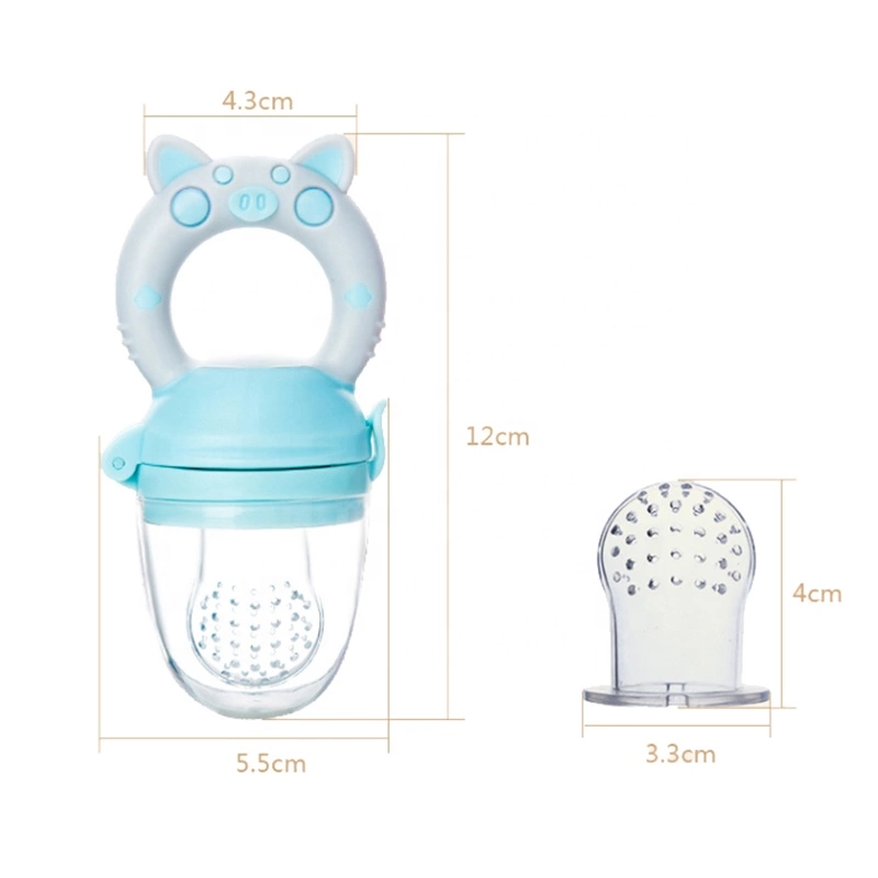 Amazon Baby Fresh Fruit Food Feeder 2 Pack Gray Nibbler Pacifier New Born Baby Silicone Feeder For Babies