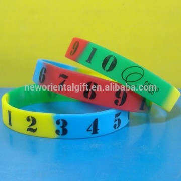 Cheapest Printing Rubber Wristbands/Custom Logo Rubber Wristbands