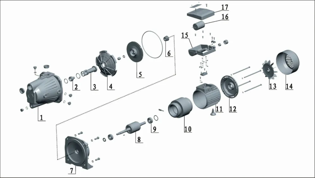 Surface High Pressure Circulation Electric Motor Self-Priming Water Pump