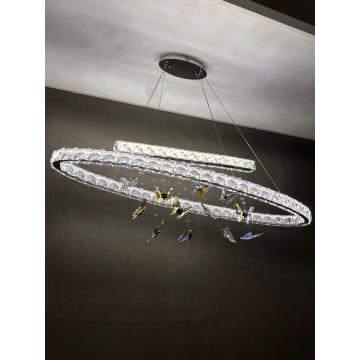 Decoración residencial lobby de hotel de lujo lámpara de araña personalizada