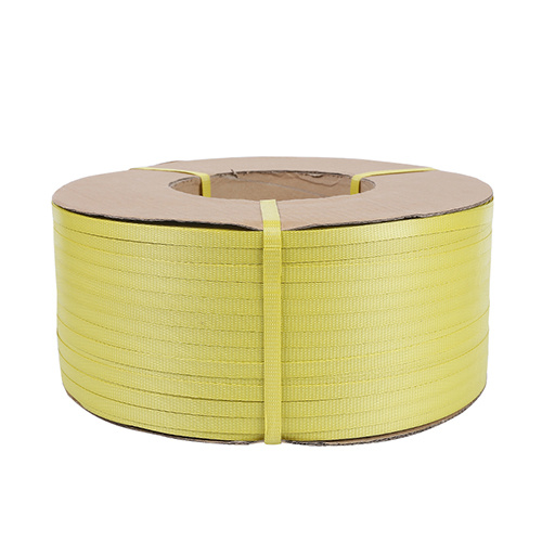 PP strapping roll yellow plastic strap.