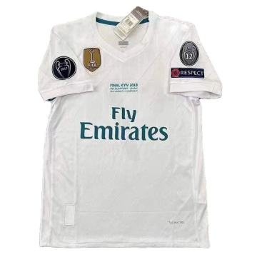 Retro 17-18 Football Jerseys: Ronaldo, Modric, Benzema, Kroos, Bale, Ramos - Champions League Final