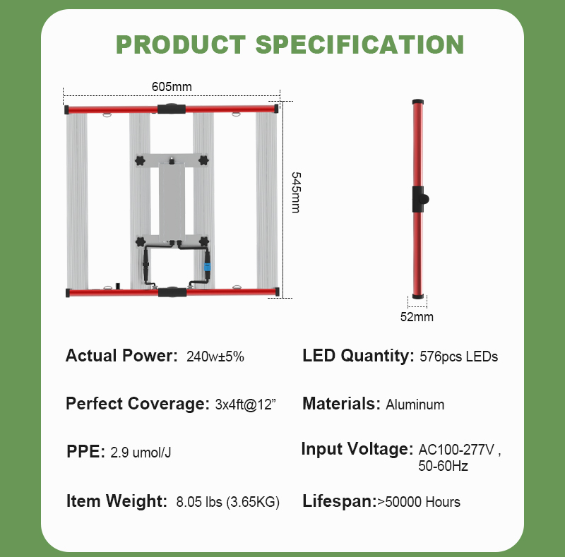 أفضل سعر LM301B LED LED LID LIGHT 240W