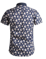 Camisa de manga corta estampado flor de los hombres