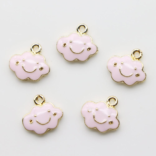 Cartoon Emaille Cloud Anhänger Bunte Legierung Charms Ohrring Tropfen Ornament Armband Schmuck Handgemachtes Zubehör