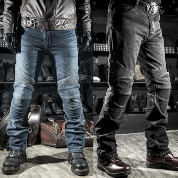 Men's Moto Jeans: Protective Riding Touring Motorbike Trousers with Armor