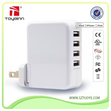 4 Ports 21W USB Travel Charger Wall Charger Adapter For SmartPhone