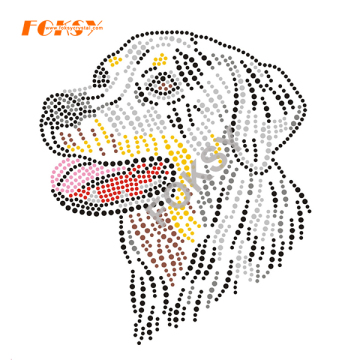 Crystal Motif Pattern Litter Dog Rhinestone Transfer