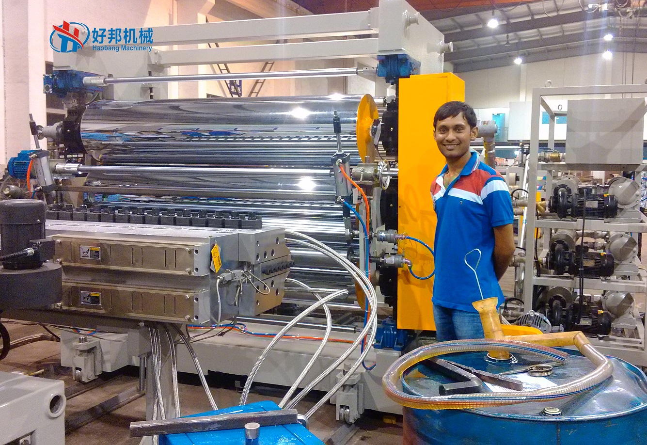 PVC sheet extrusion production line