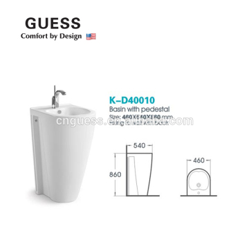 Pedestal basin,hand wash basin with pedestal,K-D40010