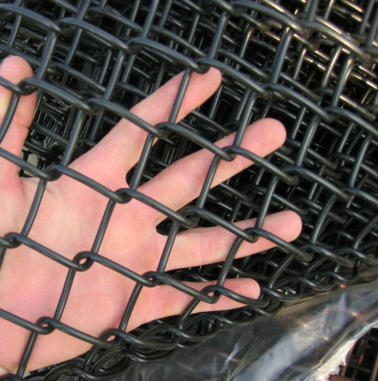 black chain link mesh