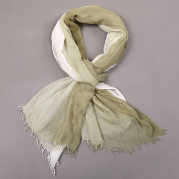 Deep Forest to Cream Shaded Fashion Summer Shawl 100% Modal