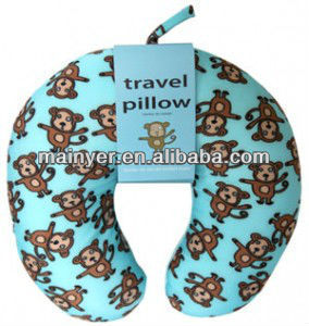 lovely monkey shape pillow, microbead pillow, neck pillow