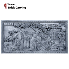 Antique brick character story relief mural