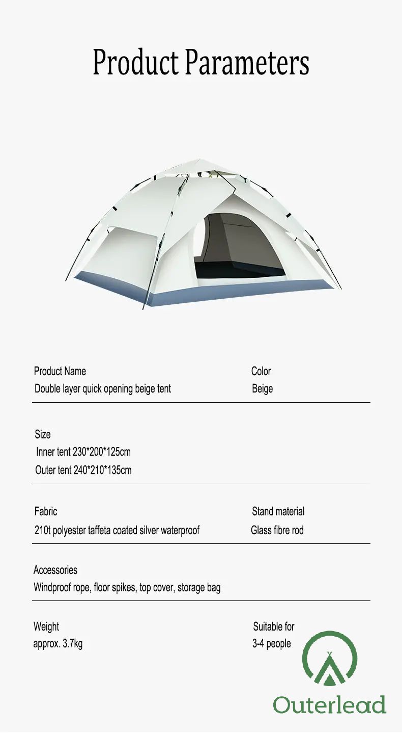3 4 Person Thickened Instant Tent 6 Jpg