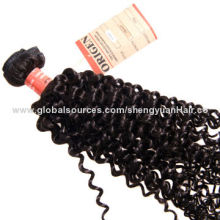 Hot Sale Kinky Curl Brazilian Virgin Remy Human Hair Weaves