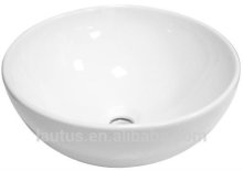 Round white basin