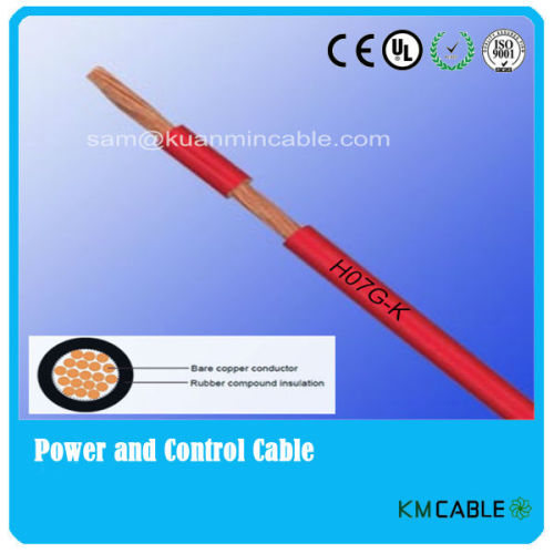 H07G-K,single core flexible copper conductor rubber insulation cable