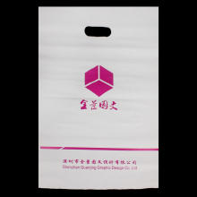 PE Die Cut Patch Handle Shopping Bag