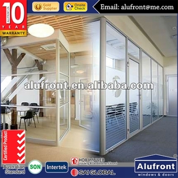 aluminium frame glass partition