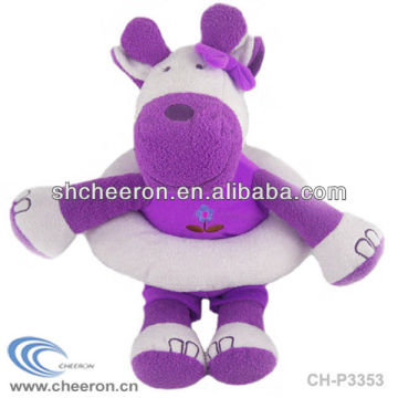 Plush purple hippo/ Soft plush hippo